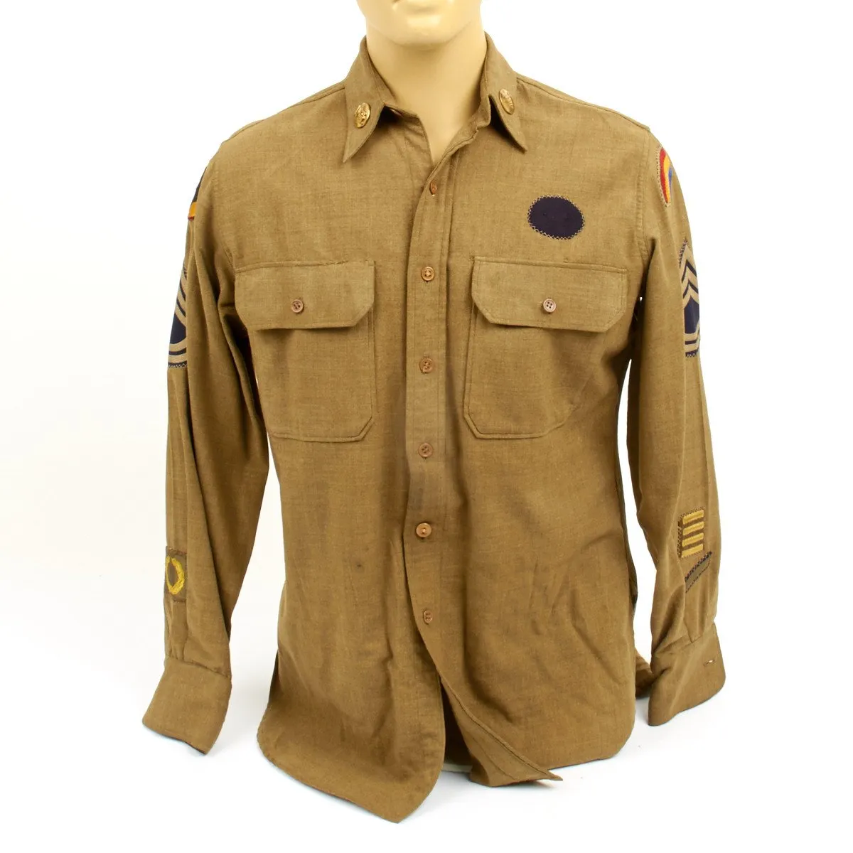 Original U.S. WWII Combat Medic 66th Infantry Division Ike Jacket and Shirt