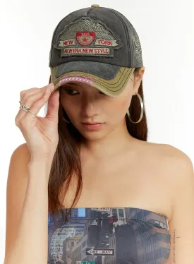 Stitched Vintage Graphic Cap CU421