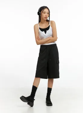 String Cargo Midi Pants IG405
