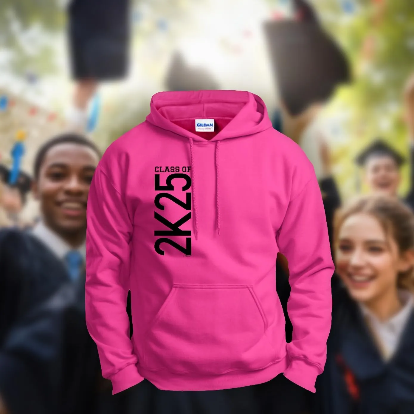 ThisWear 2025 Graduation Class of 2K25 Graduation Long Sleeve Hoodie Sweatshirt