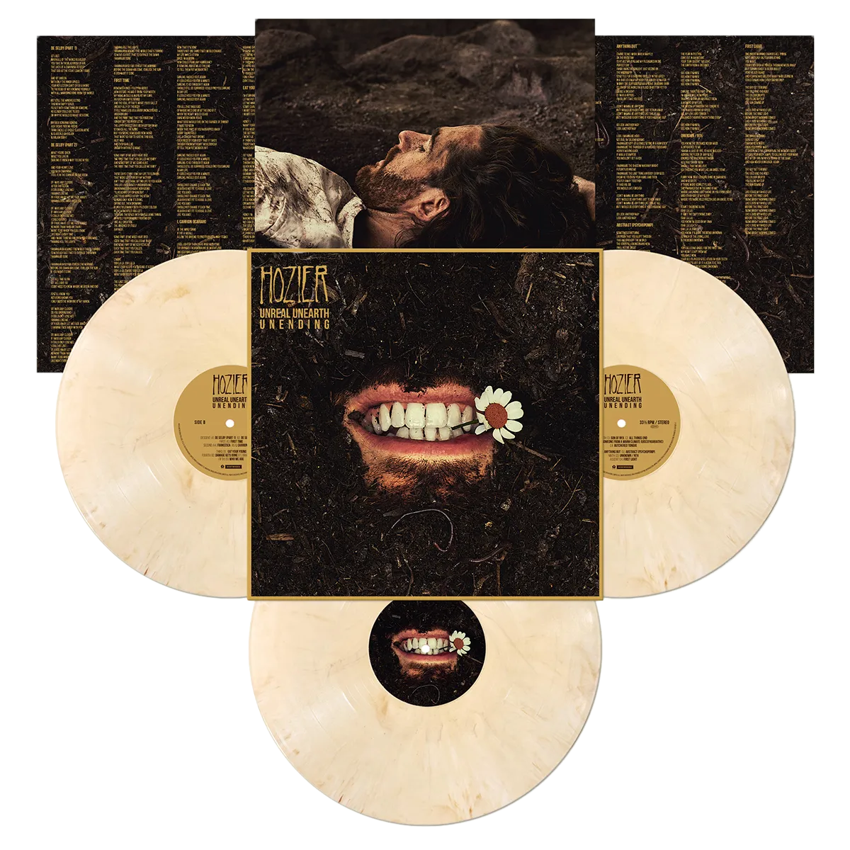 Unreal Unearth Unending Vinyl LP (Deluxe 3xLP, Tooth White)