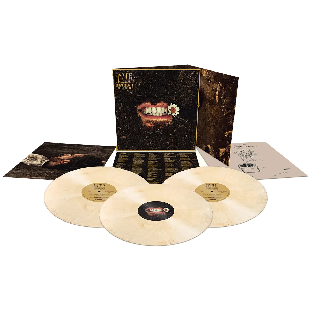 Unreal Unearth Unending Vinyl LP (Deluxe 3xLP, Tooth White)