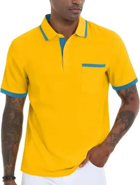V VALANCH Polo Shirt for Men Short Sleeve Golf Polo Moisture Wicking Collared Tennis T Shirt