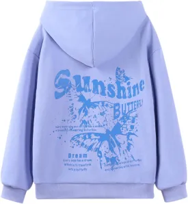 WELAKEN Teen Girls Graphic Hoodie Sweatshirt Long Sleeve Printed Pullover Sweatshirts,6-14