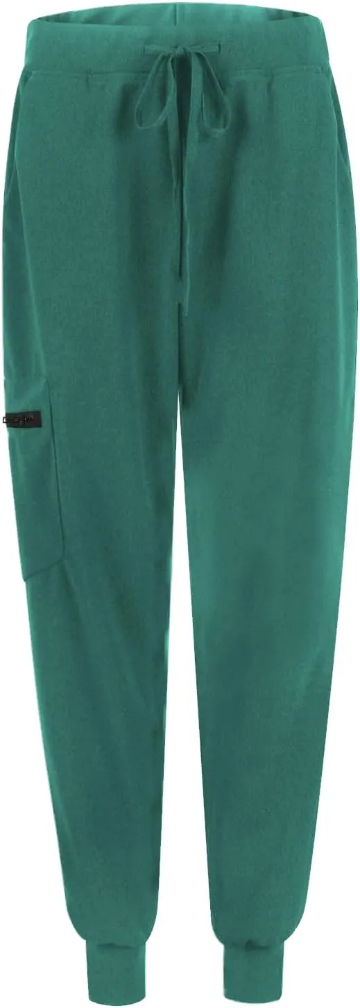 Womens Scrub Pants Slim Fit Jogger Scrubs Pants with 5 Pockets, Soft Stretch Yoga Style Joggers